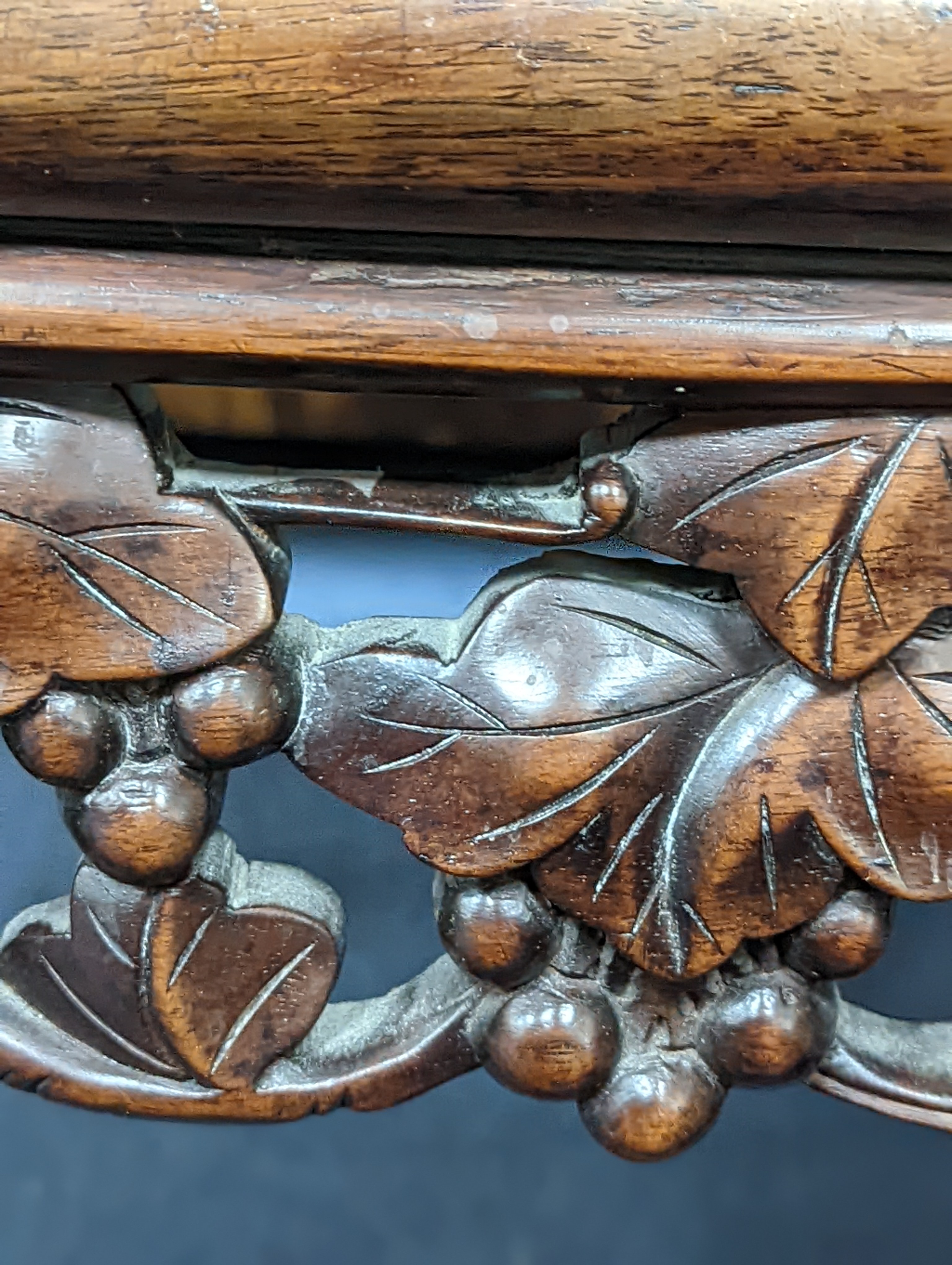 An early 20th century Chinese square hongmu table, 82cm wide x 46cm high